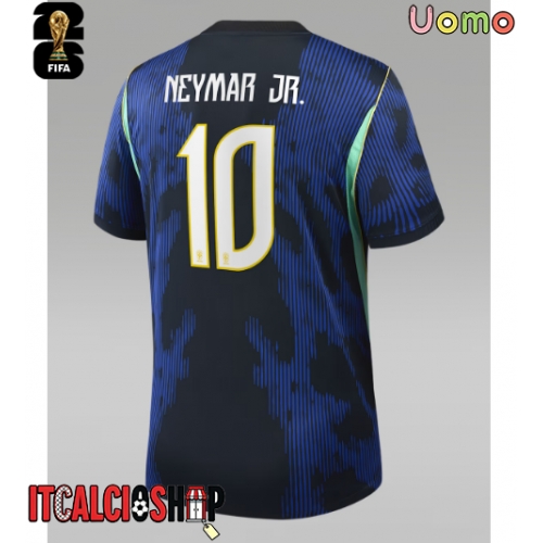 Brasile Neymar Jr #10 Seconda Maglia Mondiali 2026 Manica Corta